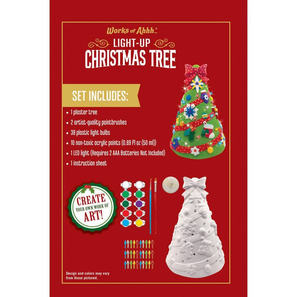 Christmas Tree - 10" Light-Up Plaster Paint Kit