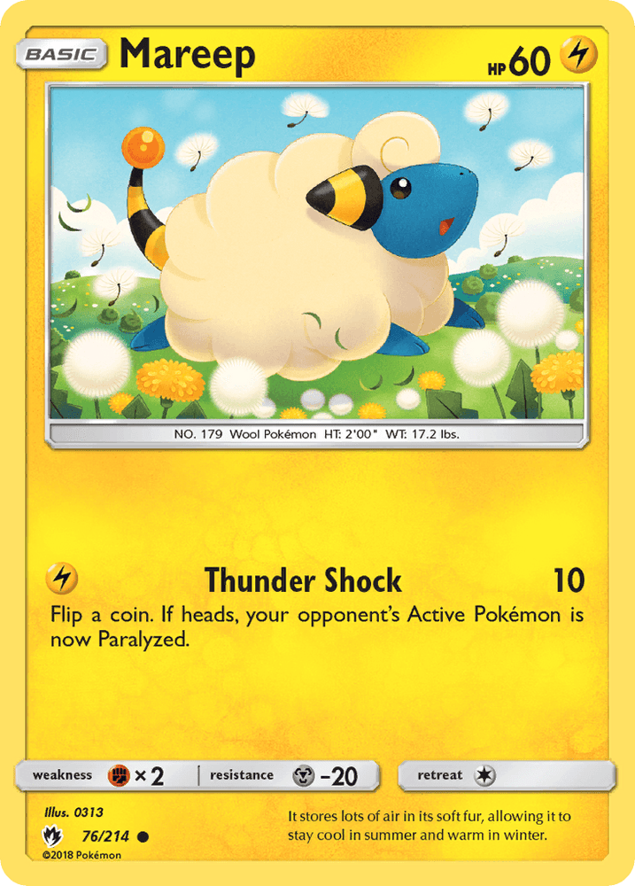 Mareep (76/214) [Sun & Moon: Lost Thunder] (Online Only)