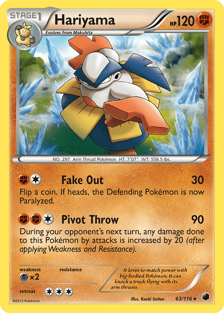 Hariyama (63/116) [Black & White: Plasma Freeze] (Online Only)
