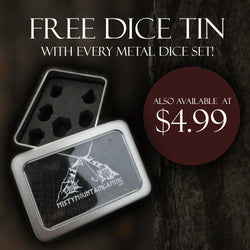 The Orb D100 -  Black and Matte Silver Metal Die (ONLINE ORDER ONLY)