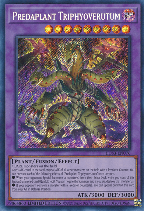 Predaplant Triphyoverutum [LDS3-EN076] Secret Rare (ONLINE ORDER ONLY)