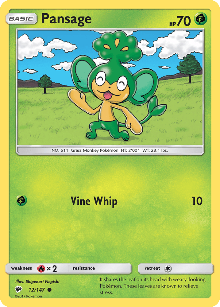 Pansage (12/147) [Sun & Moon: Burning Shadows] (Online Only)