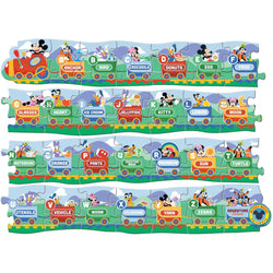 Disney - Mickey ABCs Educational Train 28 Piece Wood Floor Puzzle