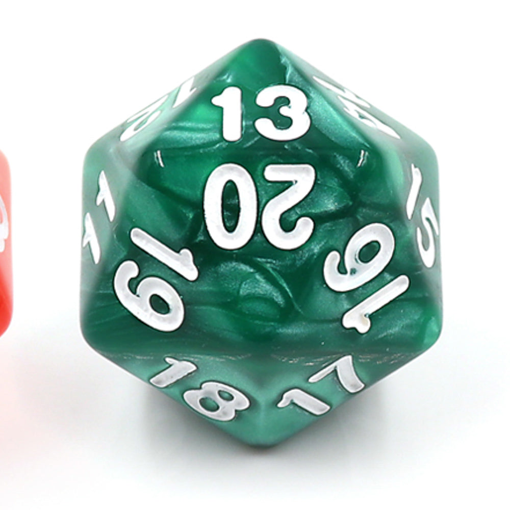 Pearl Green Countdown/Spindown d20 22mm (Online Only)