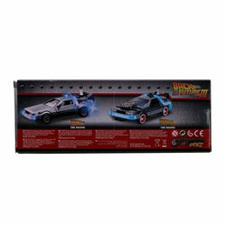 Back to the Future Part III die-cast (white-wall version) 1:24 scale "Hollywood Rides" light-up DeLorean Time Machine (ONLINE ORDER ONLY)