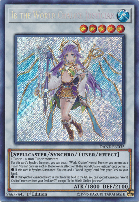 Ib the World Chalice Justiciar [DANE-EN035] Secret Rare (ONLINE ORDER ONLY)