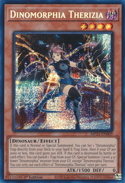 Dinomorphia Therizia [MP23-EN009] Prismatic Secret Rare (ONLINE ORDER ONLY)