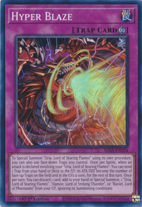 Hyper Blaze [SDSA-EN034] Super Rare (ONLINE ORDER ONLY)