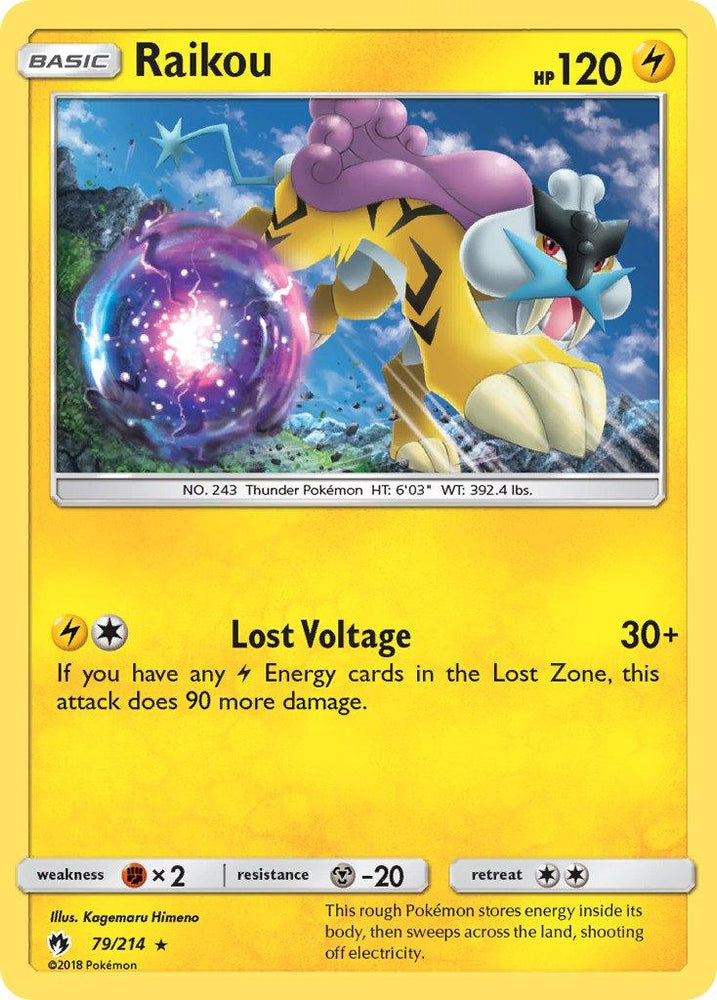 Raikou (79/214) (Theme Deck Exclusive) [Sun & Moon: Lost Thunder] (Online Only)