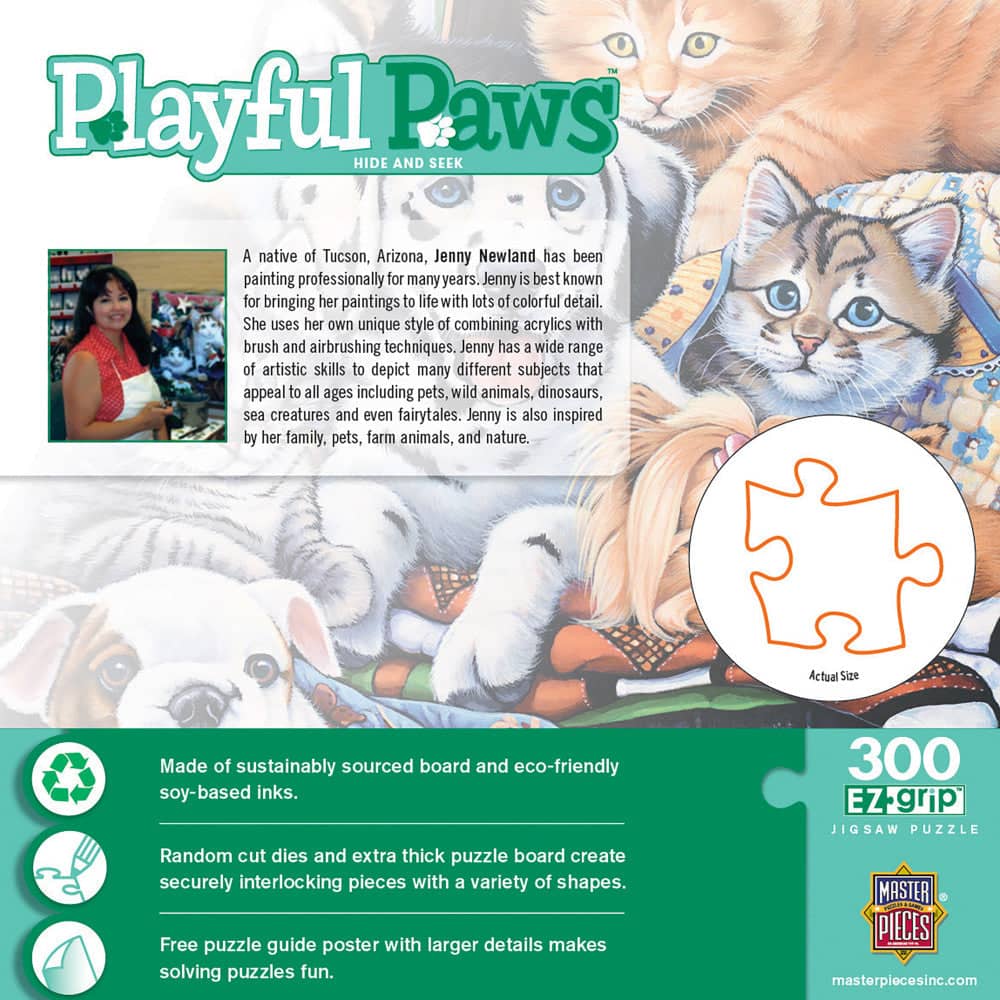 Playful Paws - Hide and Seek 300 Piece EZ Grip Jigsaw Puzzle