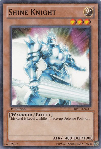 Shine Knight [BP01-EN217] Starfoil Rare (ONLINE ORDER ONLY)
