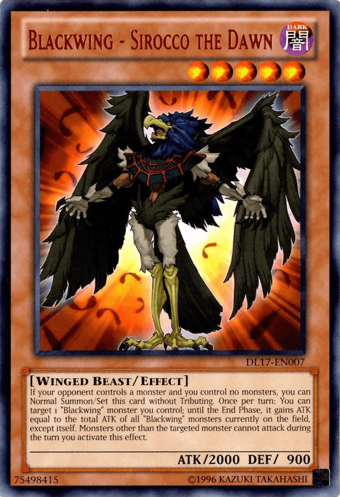 Blackwing - Sirocco the Dawn (Red) [DL17-EN007] Rare (ONLINE ORDER ONLY)