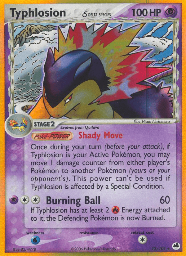 Typhlosion (12/101) (Delta Species) [EX: Dragon Frontiers] (Online Only)
