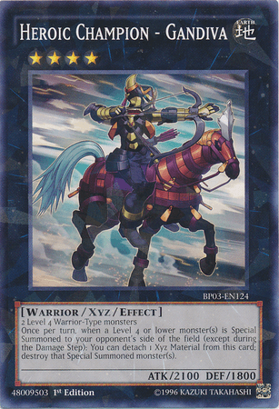 Heroic Champion - Gandiva [BP03-EN124] Shatterfoil Rare (ONLINE ORDER ONLY)