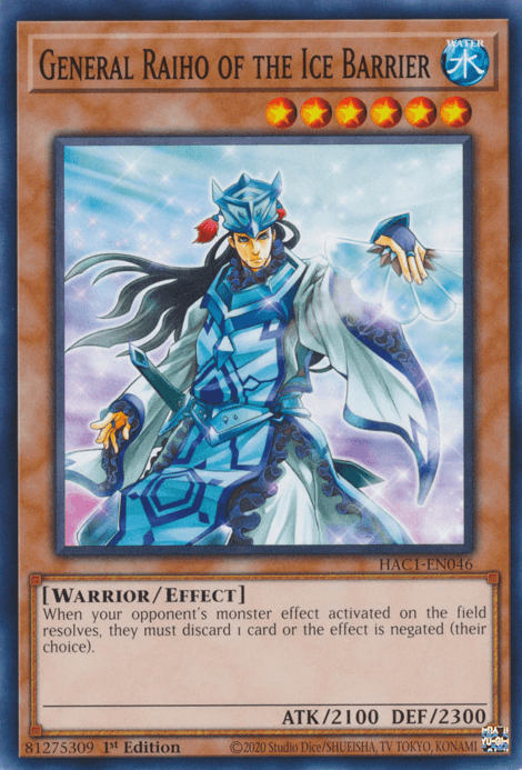 General Raiho of the Ice Barrier [HAC1-EN046] Common (ONLINE ORDER ONLY)