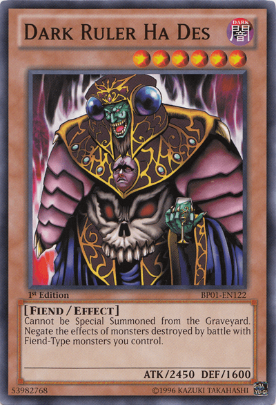 Dark Ruler Ha Des [BP01-EN122] Common (ONLINE ORDER ONLY)