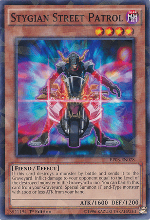 Stygian Street Patrol [BP03-EN078] Shatterfoil Rare (ONLINE ORDER ONLY)