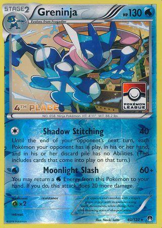 Greninja (40/122) (League Promo 4th Place) [XY: BREAKpoint] (Online Only)