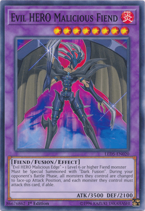 Evil Hero Malicious Fiend [LED5-EN020] Common (ONLINE ORDER ONLY)
