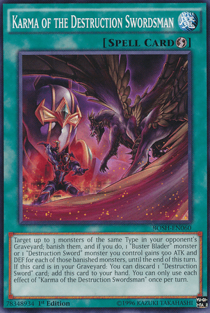 Karma of the Destruction Swordsman [BOSH-EN060] Common (ONLINE ORDER ONLY)