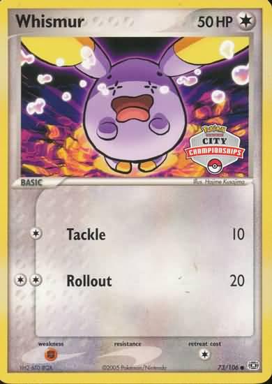 Whismur (73/106) (City Championship) [EX: Emerald] (Online Only)