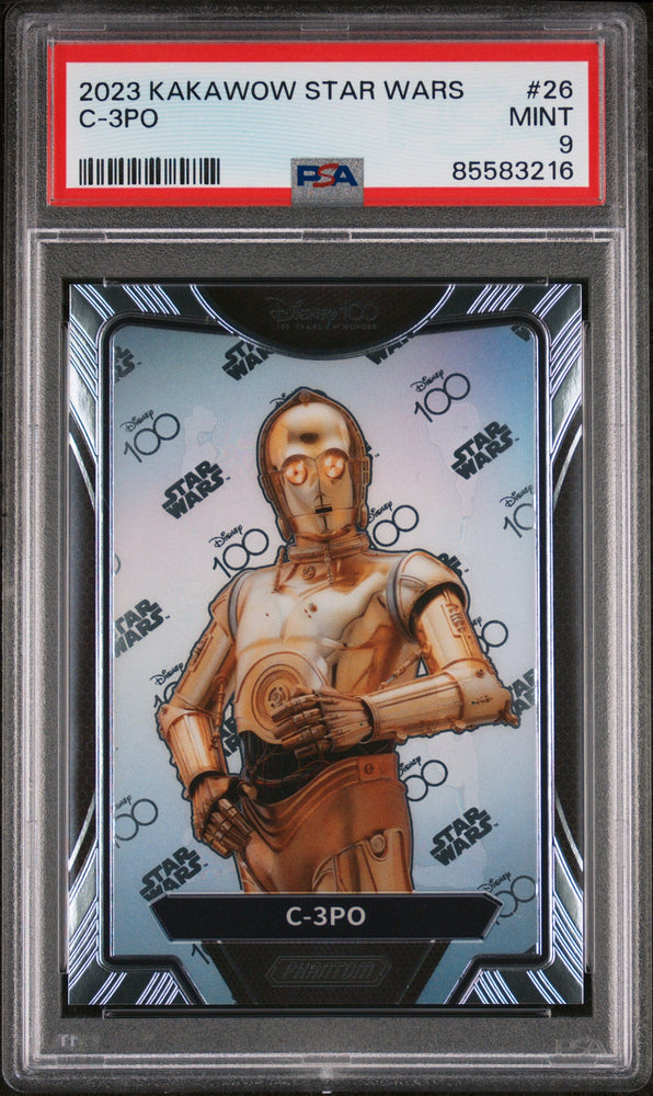 2023 KAKAWOW PHANTOM DISNEY 100 STAR WARS C-3PO  #26 - PSA 9 (Online Order Only)