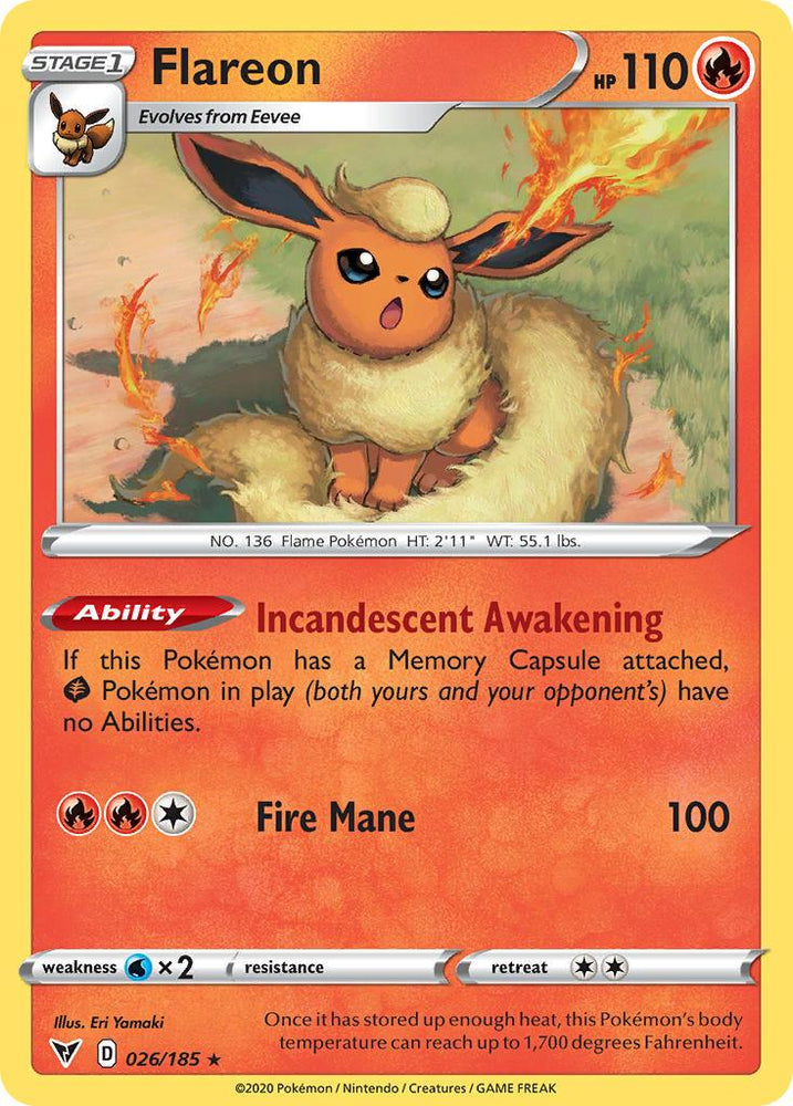 Flareon (026/185) [Sword & Shield: Vivid Voltage] (Online Only)