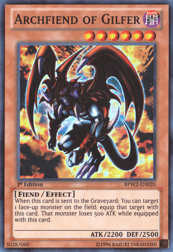Archfiend of Gilfer [BPW2-EN020] Super Rare (ONLINE ORDER ONLY)