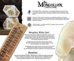 Pre-Order || Mongolian White Opal Stone Dice Set - Dice Around the World Collection