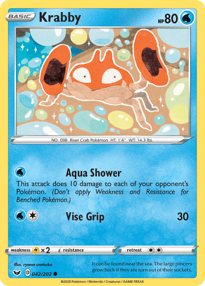 Krabby (042/202) [Sword & Shield: Base Set] (Online Only)