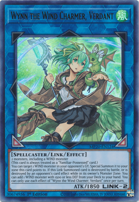 Wynn the Wind Charmer, Verdant [MP20-EN124] Ultra Rare (ONLINE ORDER ONLY)