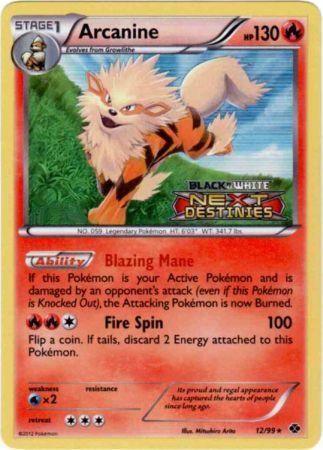 Arcanine (12/99) (Prerelease Promo) [Black & White: Black Star Promos] (Online Only)