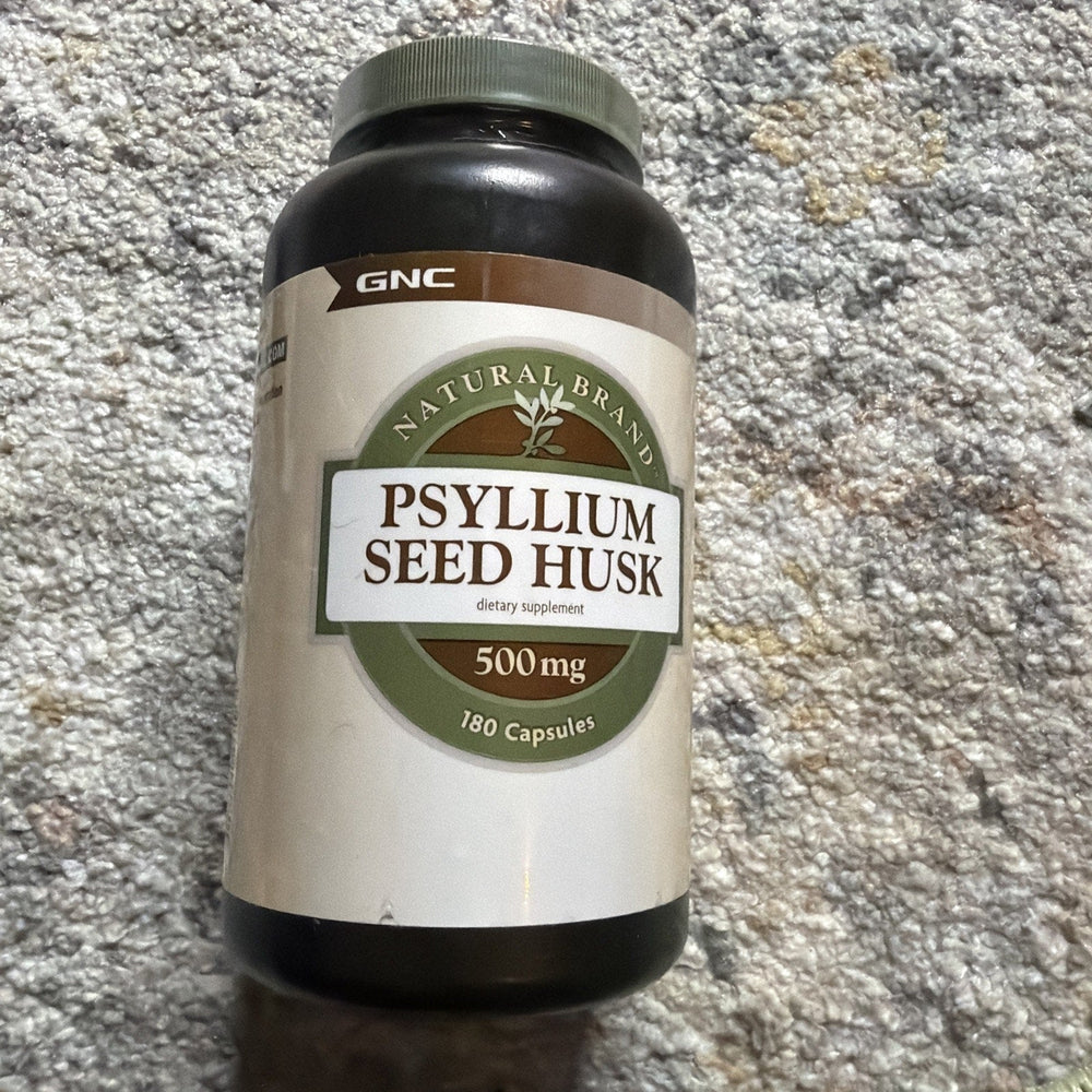 GNC Natural Brand Psyllium Seed Husk 500mg, 180 Capsules, Supports Digestive Hea (ONLINE ORDER ONLY)