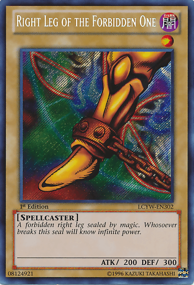 Right Leg of the Forbidden One [LCYW-EN302] Secret Rare (ONLINE ORDER ONLY)