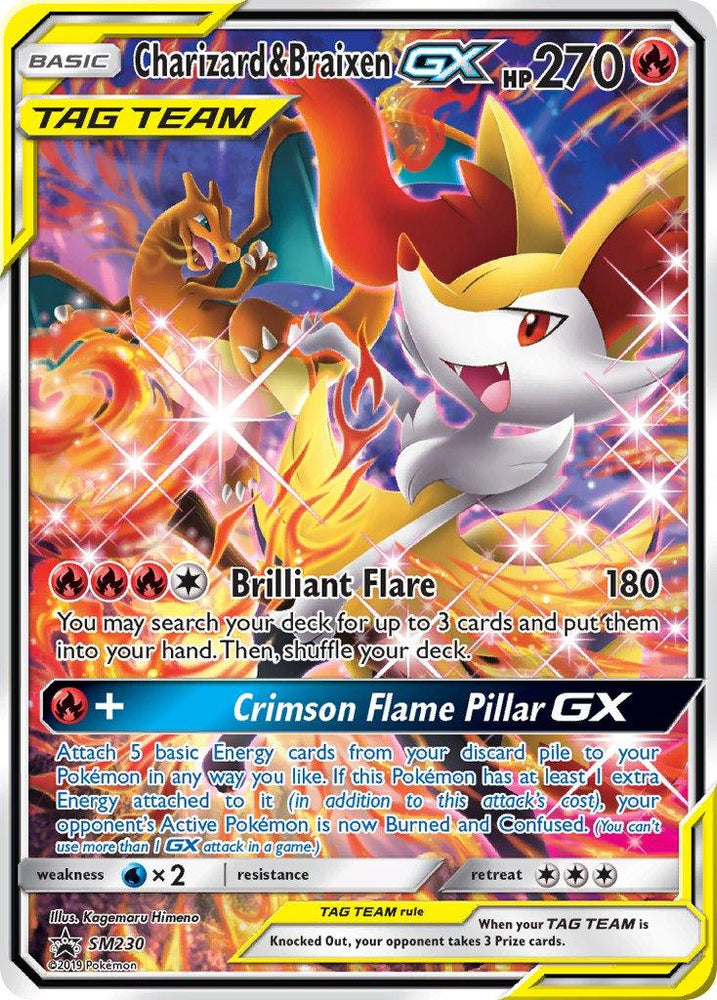 Charizard & Braixen GX (SM230) [Sun & Moon: Black Star Promos] (Online Only)