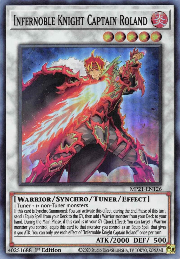 Infernoble Knight Captain Roland [MP21-EN126] Super Rare (ONLINE ORDER ONLY)