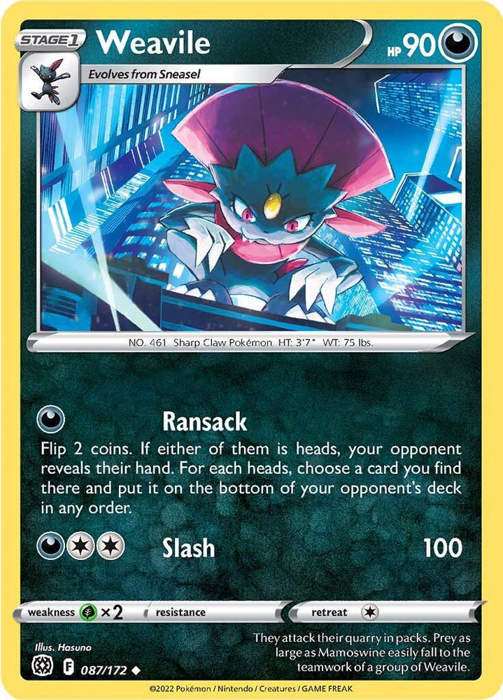 Weavile (087/172) [Sword & Shield: Brilliant Stars] (Online Only)