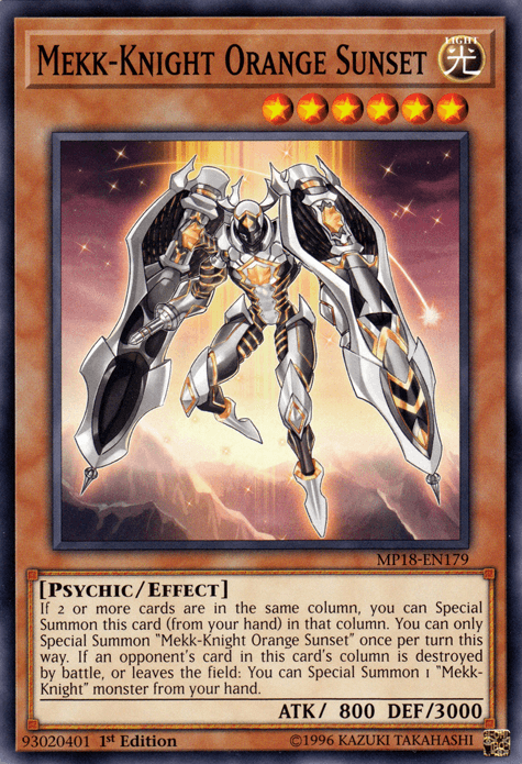 Mekk-Knight Orange Sunset [MP18-EN179] Common (ONLINE ORDER ONLY)