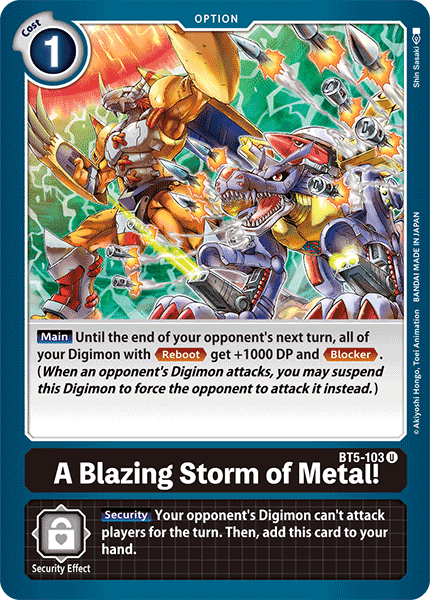 A Blazing Storm of Metal! [BT5-103] [Battle of Omni] (ONLINE ORDER ONLY)