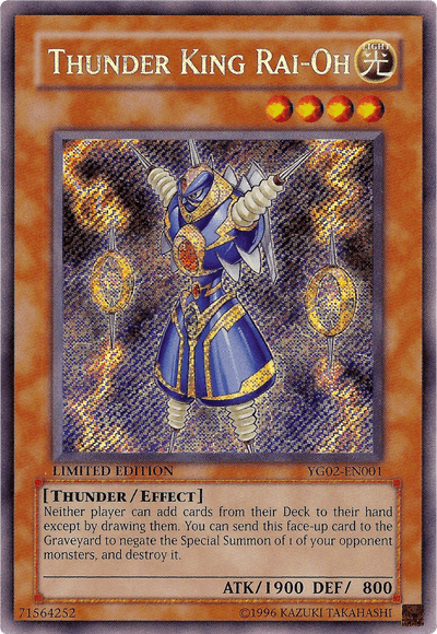 Thunder King Rai-Oh [YG02-EN001] Secret Rare (ONLINE ORDER ONLY)
