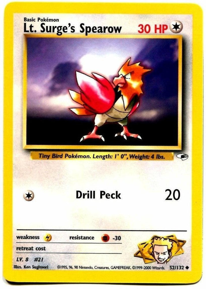 Lt. Surge's Spearow (52/132) [Gym Heroes Unlimited] (Online Only)