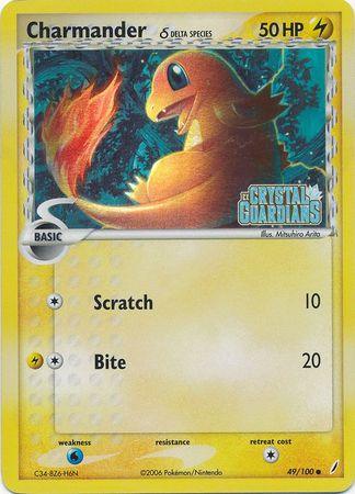 Charmander (49/100) (Delta Species) (Stamped) [EX: Crystal Guardians] (Online Only)