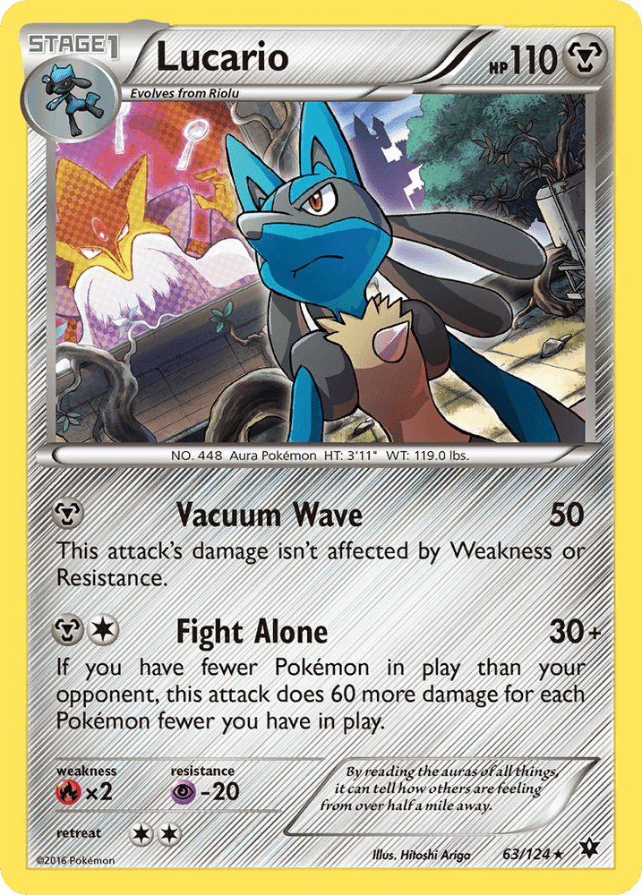 Lucario (63/124) (Cosmos Holo) [XY: Fates Collide] (Online Only)