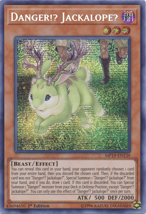 Danger!? Jackalope? [MP19-EN139] Prismatic Secret Rare (ONLINE ORDER ONLY)