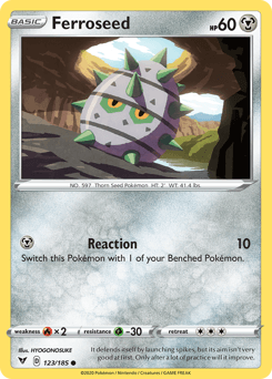 Ferroseed (123/185) [Sword & Shield: Vivid Voltage] (Online Only)