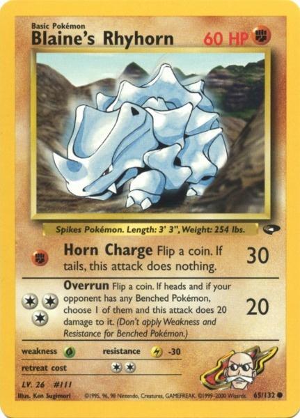 Blaine's Rhyhorn (65/132) [Gym Challenge Unlimited] (Online Only)