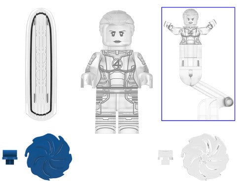 Invisible Woman Custom Minifig (ONLINE ORDER ONLY)
