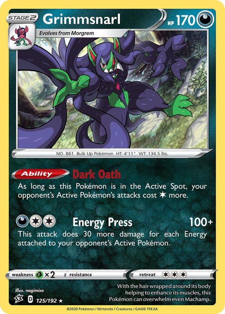 Grimmsnarl (125/192) (Theme Deck Exclusive) [Sword & Shield: Rebel Clash] (Online Only)