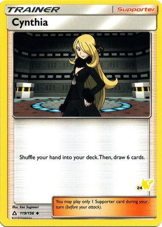 Cynthia (119/156) (Pikachu Stamp #24) [Battle Academy 2020] (Online Only)