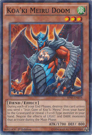 Koa'ki Meiru Doom [BP03-EN058] Shatterfoil Rare (ONLINE ORDER ONLY)